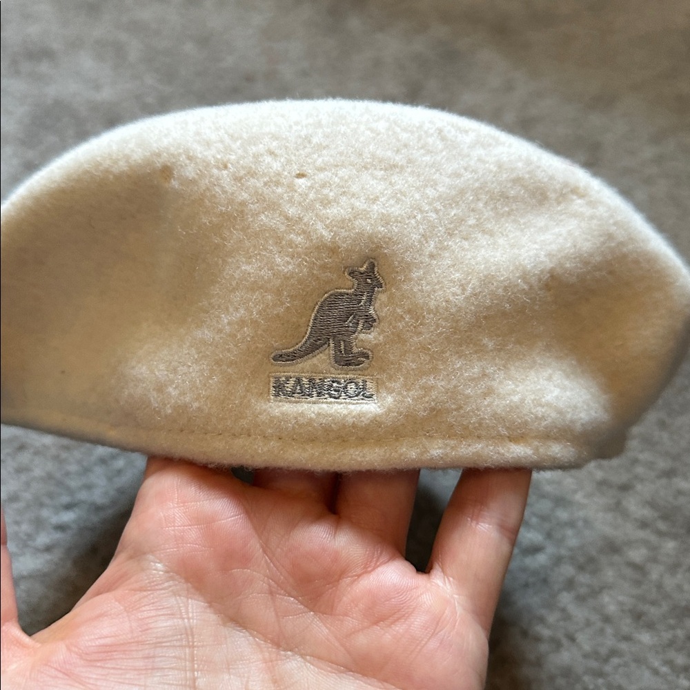 Kangol Beige Wool Beret